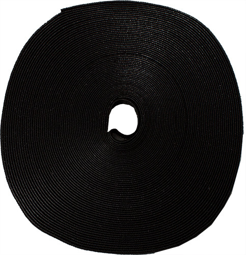 Vertical Cable 045-V12/75BK 75Ft Roll Velcro Tie Wrap, 1/2" Wide, Black