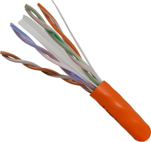 Vertical Cable 060-2395/OR Cat6 550MHz 23AWG UTP 4 Pair Solid 1000Ft Orange