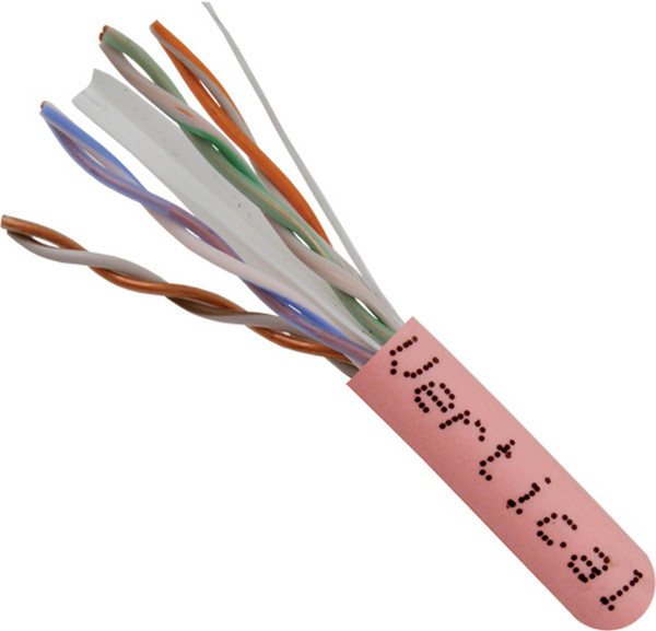 Vertical Cable 060-495/PK Cat6 550MHz 23AWG UTP 4 Pair Solid 1000Ft Pink