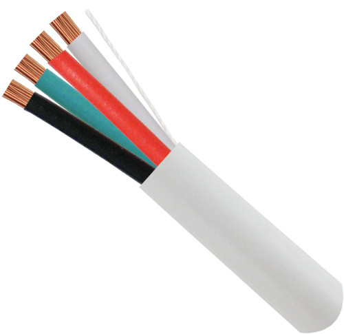 Vertical Cable 209-2321 14AWG 4 Conductor Stranded (41 Strand) 500Ft PVC Jacket Pull Box Wire White