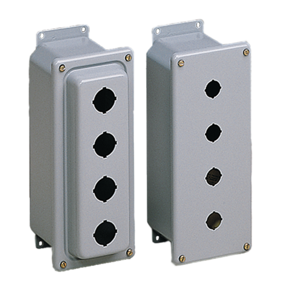 Hoffman ED2PB Type 4 Drawn Pushbutton Enclosure