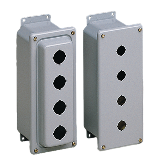 Hoffman ED2PBM Type 4 Drawn Pushbutton Enclosure