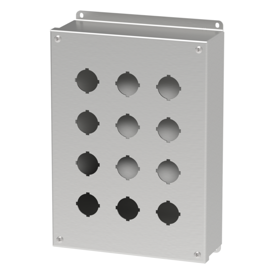 Hoffman E12PBSS6 Type 4X Stainless Steel 30.5-mm Pushbutton Enclosure