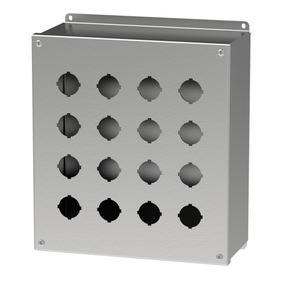Hoffman E16PBXSS6 Type 4X Stainless Steel Extra-Deep 30.5-mm Pushbutton Enclosure