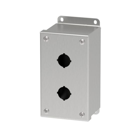 Hoffman E2PBGSS Type 4X Stainless Steel 22.5-mm Pushbutton Enclosure
