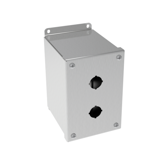 Hoffman E2PBGXSS Type 4X Stainless Steel Extra-Deep 22.5-mm Pushbutton Enclosure