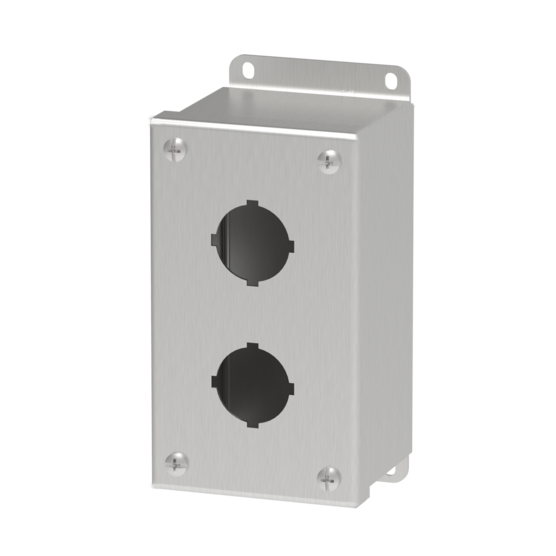 Hoffman E2PBSS6 Type 4X Stainless Steel 30.5-mm Pushbutton Enclosure
