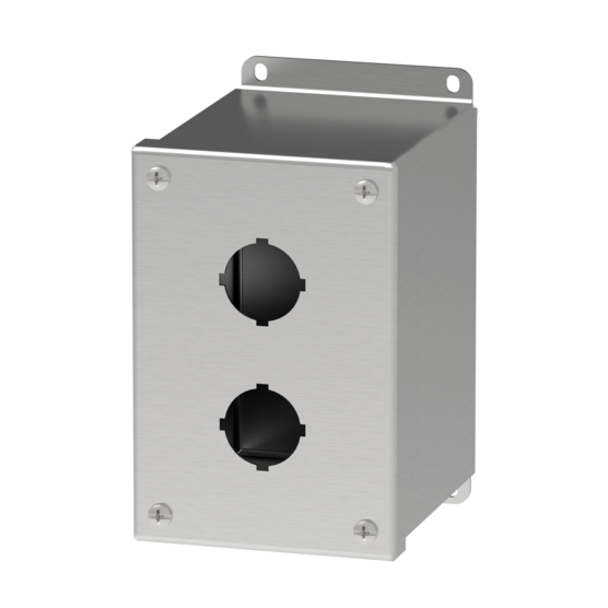Hoffman E2PBXSS Type 4X Stainless Steel Extra-Deep 30.5-mm Pushbutton Enclosure