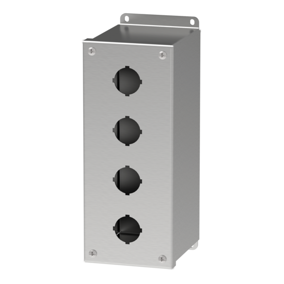 Hoffman E4PBXSS Type 4X Stainless Steel Extra-Deep 30.5-mm Pushbutton Enclosure