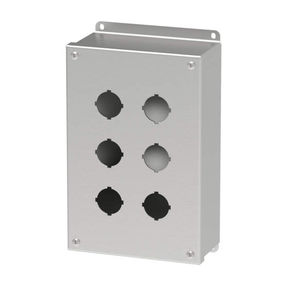Hoffman E6PBSS6 Type 4X Stainless Steel 30.5-mm Pushbutton Enclosure