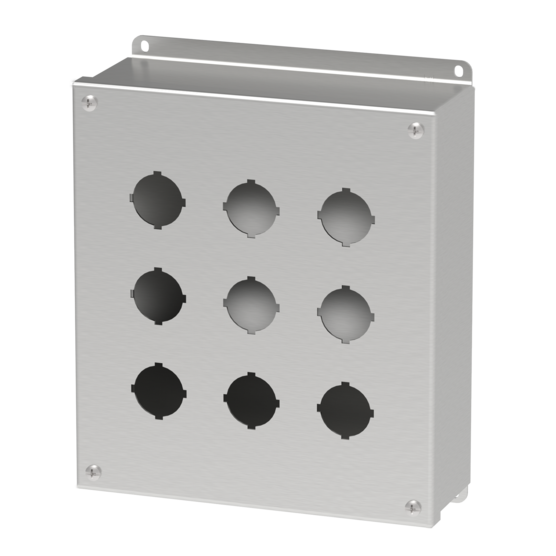 Hoffman E9PBSS Type 4X Stainless Steel 30.5-mm Pushbutton Enclosure