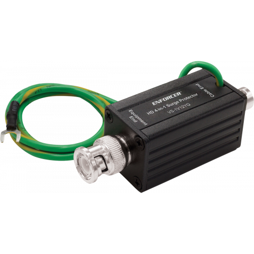 Seco-Larm VS-1V12YQ 4-in-1 HD Video Surge Protector