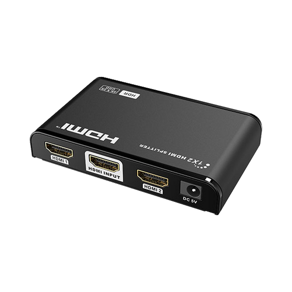 Avycon AVA-HDMI-SPT-1IN2OUT-HDR2 HDMI Splitter, 1 In / 2 Out, HDMI 3D and 4K & 2K Support, HDCP Compliance, HDR2, includes DC5V power supply