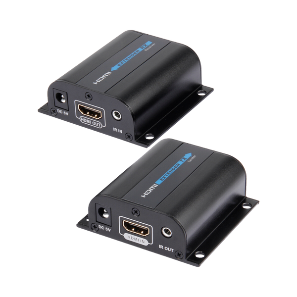 Avycon AVA-HDMI-EXT-C180 HDMI Extender over CAT5/6/7 up to 180ft, with IR transmitter & receiver, includes DC5V power supply
