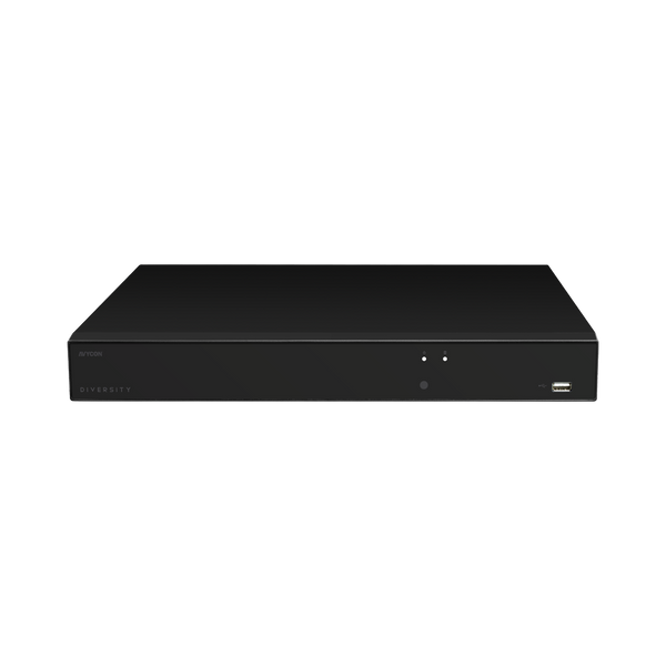 Avycon AVR-DSV816H (NDAA) All-in-One Hybrid H.265 4K DVR, 8MP/5MP/4MP/3MP/1080P/720P/960H HD - 16 CHANNEL, 240FPS/120FPS @ 8MP, 320FPS/160FPS @ 5MP, 480FPS/240FPS @ 4MP, 4K HDMI, VGA, CVBS, 16CH Audio, +4 IP, up to 36TB of Storage