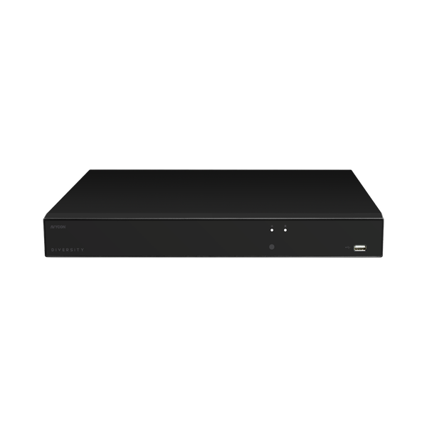 Avycon AVR-NSV16P16-14T (NDAA) H.265, 16CH 4K NVR with 16CH Built-in PoE, Plug&Play with NS/NP/NL Series IPCs, Full AI with NS/NP, 30FPS@4K per ch, 256Mbps, ONVIF, 4K HDMI, Smart AI, 14TB HDD Installed