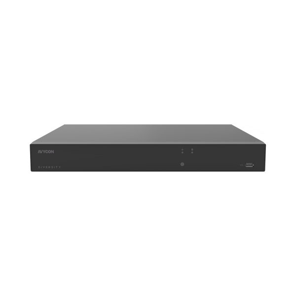 Avycon AVR-NSV16E2N-28T (NDAA) H.265 16CH 4K 4K NVR, DUAL NIC, max. 112Mbps In / 96Mbps  Out, max. 8MP@30FPS, ONVIF, 8 Alarm In / 1 Alarm Out, 1 HDMI 4K Output, 28TB HDD installed