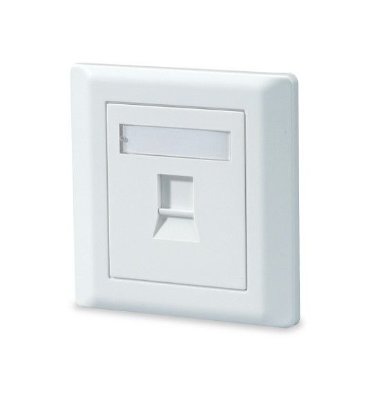 SignaMax SKFL-1S-85-WH 1-Port Keystone International Outlet, 85 x 85 mm, White