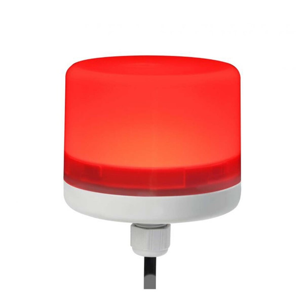 Federal Signal LP57-024R Streamline LP57 Mini Beacon Series, M12 Cable Gland, 24VDC, Steady Burn, Red