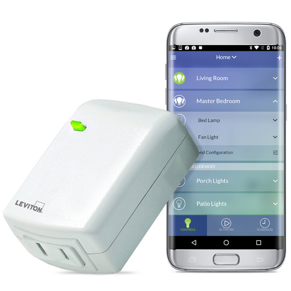Leviton DW3HL-1BW Decora Smart Wi-Fi Plug-in Dimmer, Dimmable LED and CFL
