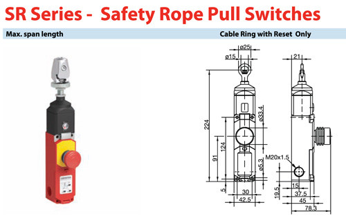Altech 601.1691.075 Safety Cable Pull Switches Safety Switch