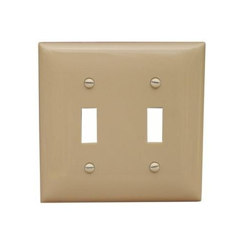Morris 81020 Ivory 2 Gang Lexan Toggle Switch Wall Plate