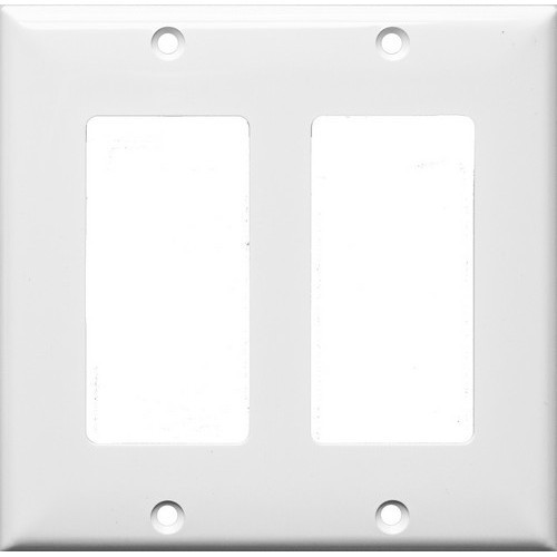 Morris 81121 White 2 Gang Decorative/GFCI Lexan Wall Plate