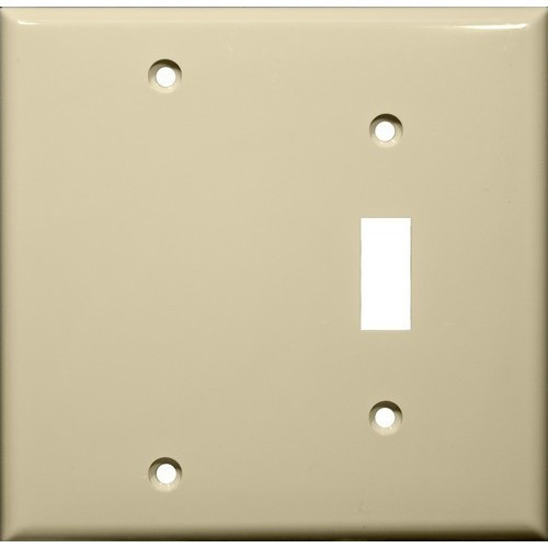 Morris 81210 Ivory 2 Gang, 1 Toggle & 1 Blank Wall Plate
