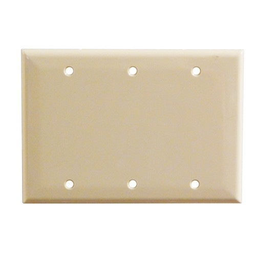 Morris 81530 Ivory 3 Gang Blank Lexan Wall Plate