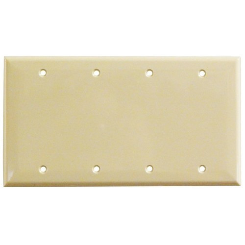 Morris 81540 Ivory 4 Gang Blank Lexan Wall Plate