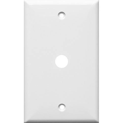 Morris 81631 White 1 Gang Cable .406 Lexan Wall Plate