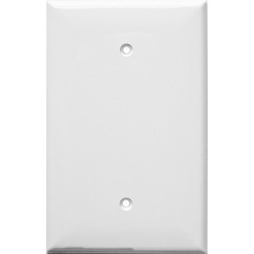 Morris 81841 White 1 Gang Oversize Blank Lexan Wall Plate