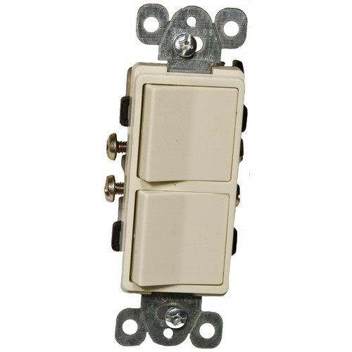 Morris 81980 Commercial Grade Ivory 15A-120/277V Decorative Double Rocker Switch
