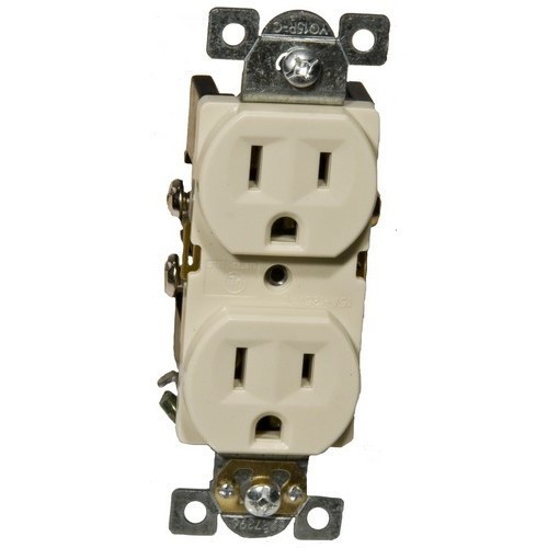 Morris 82140 Ivory 15A 125V Commercial Duplex Receptacle