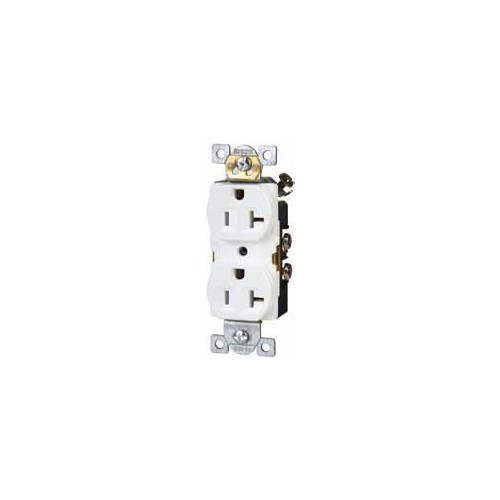 Morris 82441 White 20A-125V Commercial Grade Tamper Resistant Duplex Receptacle