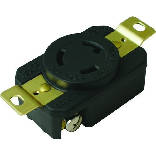 Morris 89740 2 Pole, 3 Wire 30A 125V Twist Lock Wall Mount Receptacle