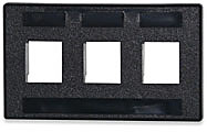 SignaMax FAK-3-BK 3-Port Mod Furniture Adapter Keystone Adapter, Black