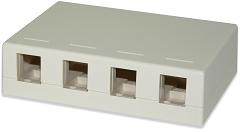 SignaMax SMKL-4-DI 4-Port Surface Mount Box Dark Ivory