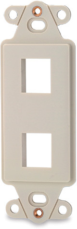SignaMax DA-2 2-Port Decora Style Keystone Adapter, Light Ivory