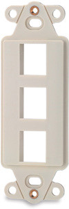 SignaMax DA-3-GY 3-Port Decora Style Keystone Adapter, Gray