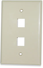 SignaMax SKFM-2 2-Port Single Gang Ivory Oversize Faceplate