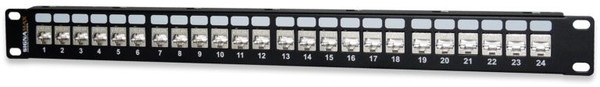 SignaMax 24458S-C5E 24-Port Category 5e MT-Series Screened Patch Panel, 1 RMU
