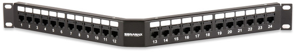 SignaMax 24458A-C6A 24-Port Category 6A MT-Series Unscreened Angled Panel, 1 RMU