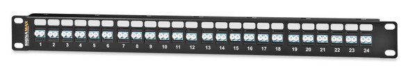 SignaMax 24HDST-FT 24-Fiber High-Density ST MM Panel, 1.75"H