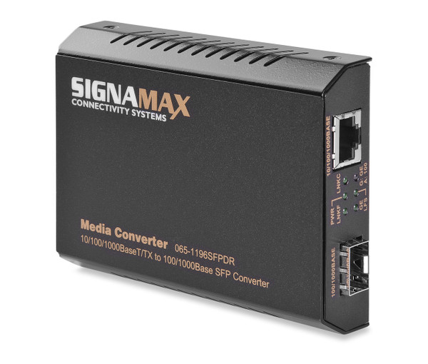 SignaMax FO-065-1196SFPDR 10/100/1000TX to 100/1000X SFP Media Converter