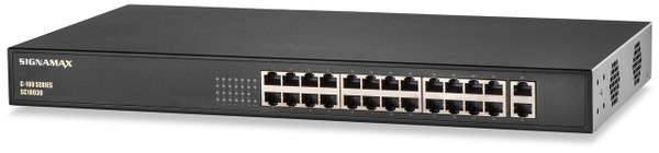 SignaMax FO-SC10030 C-100 24 Port Fast Ethernet PoE+ Lite Switch with 2 Gigabit Ports