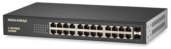 SignaMax FO-SC10040 C-100 24 Port Gigabit Switch with 2 SFPPorts