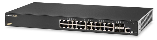 SignaMax FO-SC30020 C-300 24 Port Gigabit PoE+ Full Power Managed Switch with 4 SFP Ports