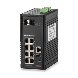 SignaMax FO-SI30040 I-300 8 Port Industrial Managed Gigabit PoE+ Swith with 2 SFP Ports