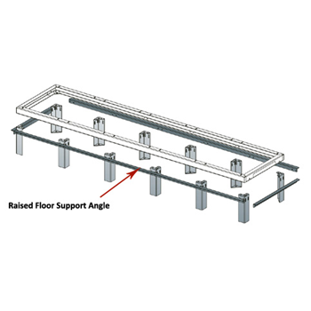 Middle Atlantic GANGLE-4-36 36" D 4 Bay Floor Angles